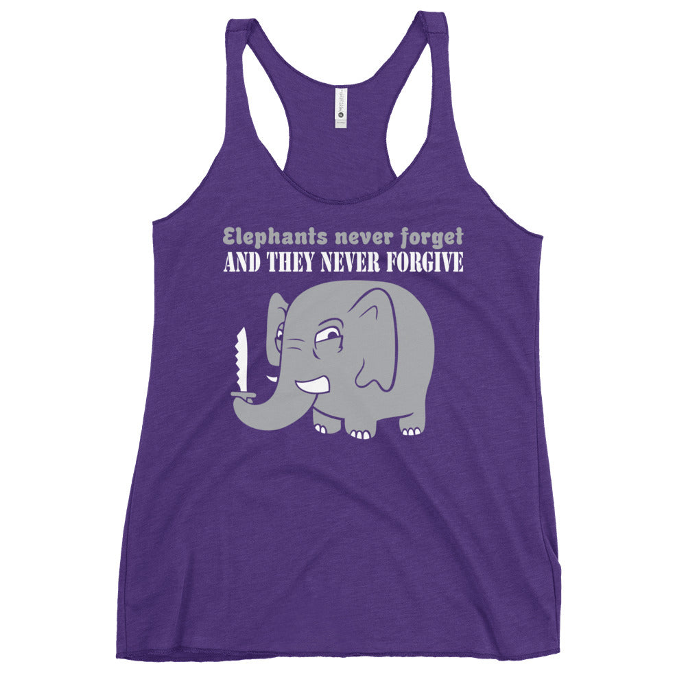 Elephants Never Forgive Women's Racerback Tank