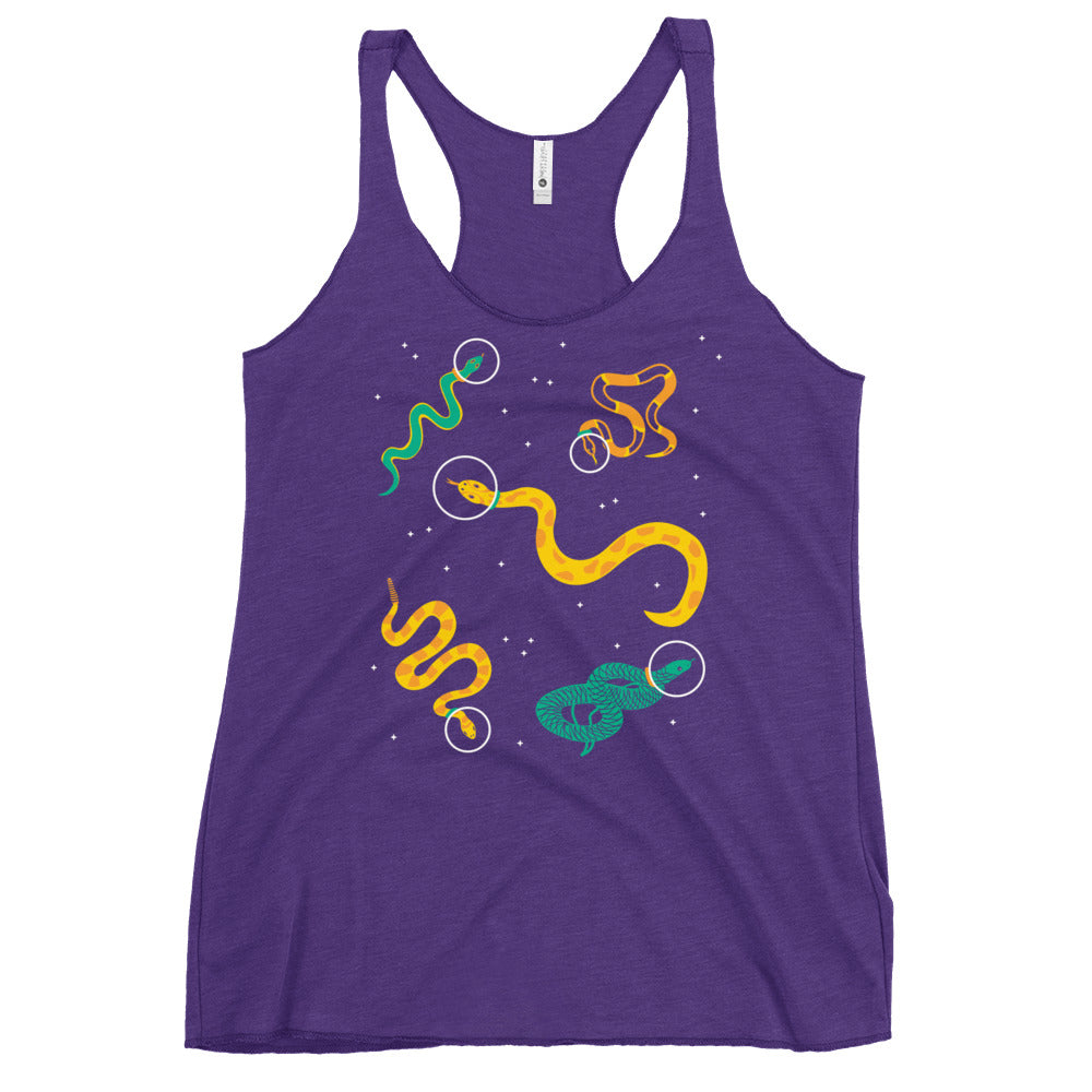 Snakes In Space Women's Racerback Tank