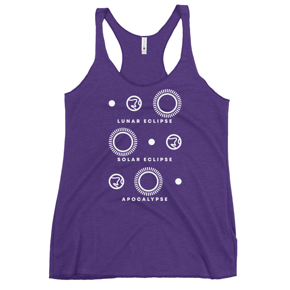 Lunar Eclipse Solar Eclipse Apocalypse Women's Racerback Tank