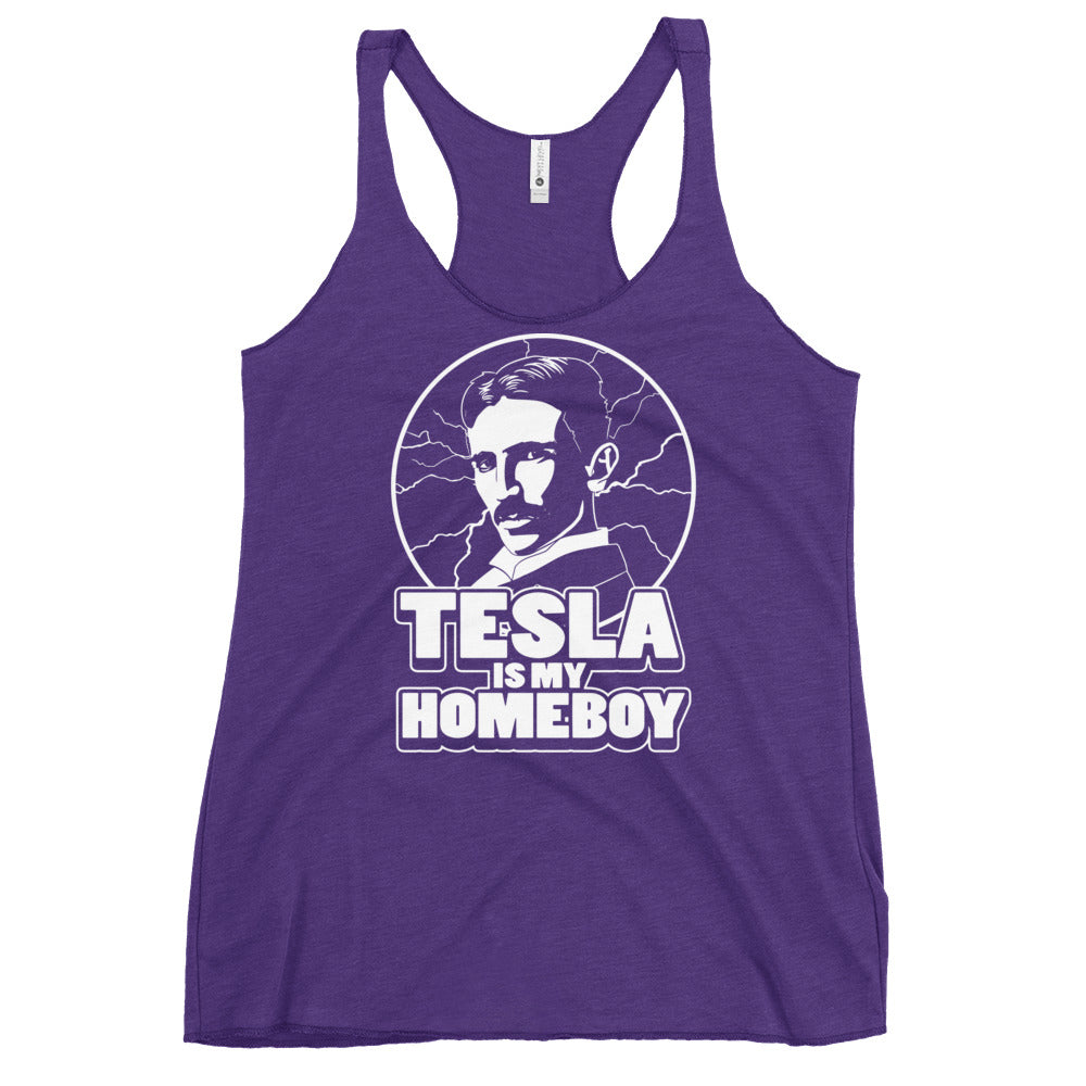 Tesla Is My Homeboy Women's Racerback Tank