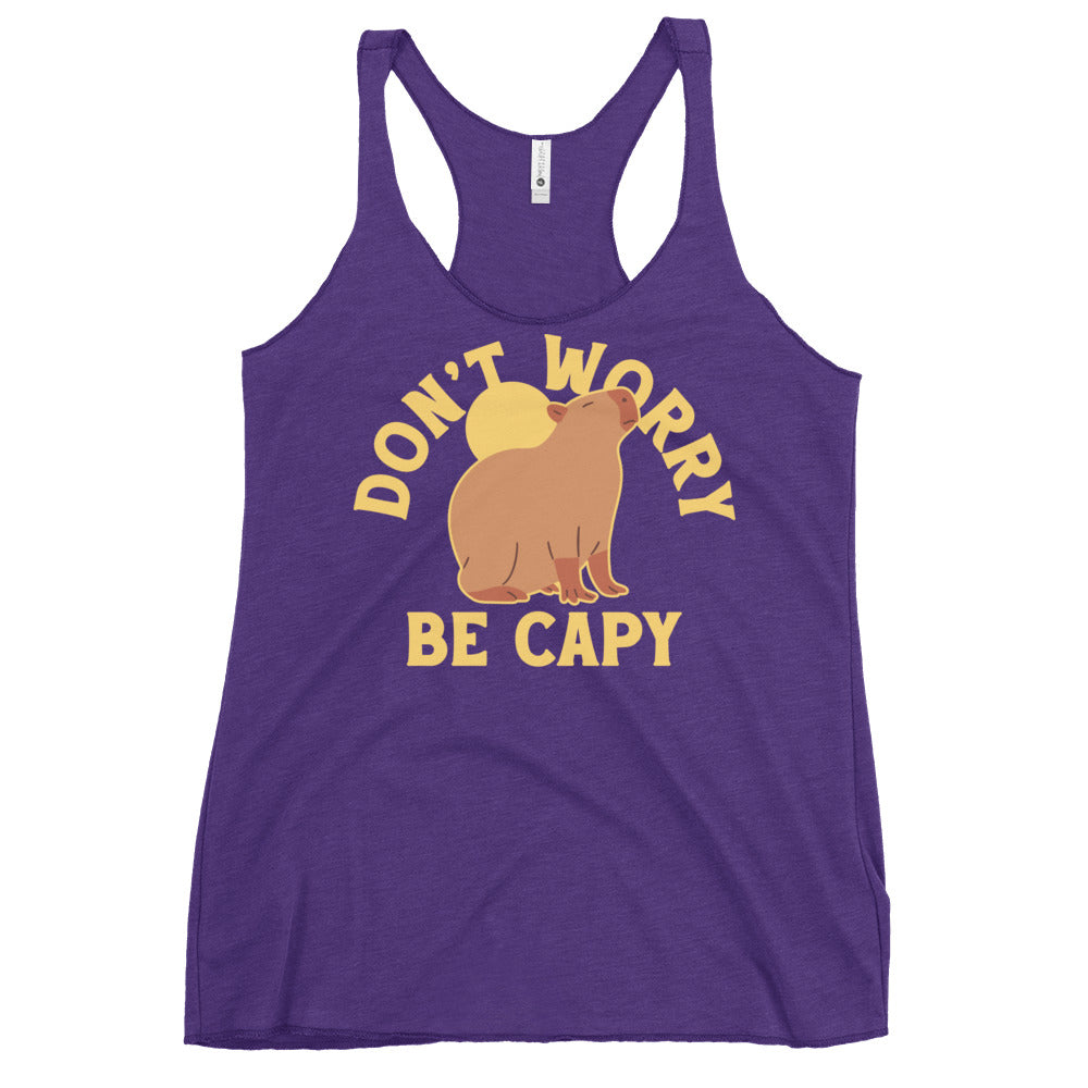 Don't Worry Be Capy Women's Racerback Tank