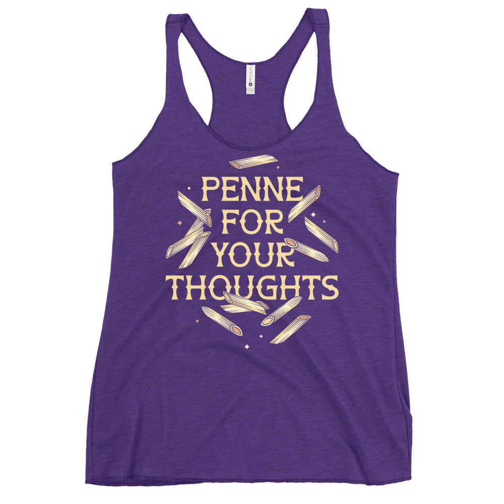 Penne For Your Thoughts Women's Racerback Tank