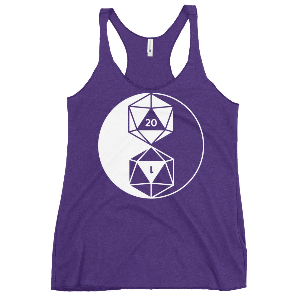 Dice Yin Yang Women's Racerback Tank