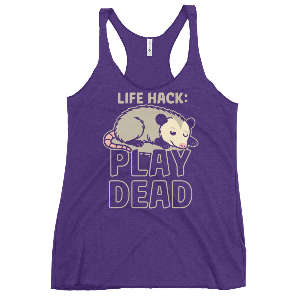 Life Hack Play Dead Women's Racerback Tank