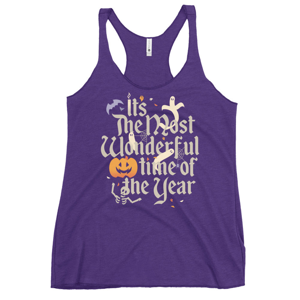 It's The Most Wonderful Time Of The Year Halloween Women's Racerback Tank