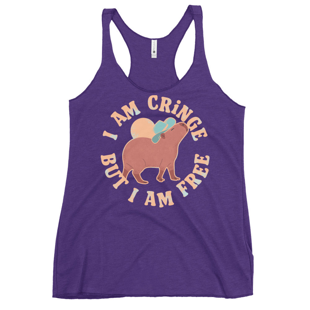 I Am Cringe But I Am Free Women's Racerback Tank