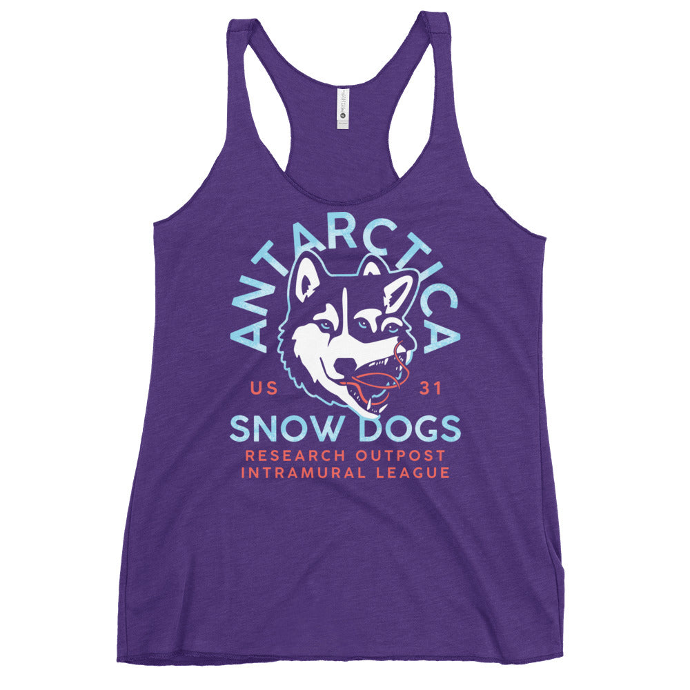 Antarctica Snow Dogs Women's Racerback Tank
