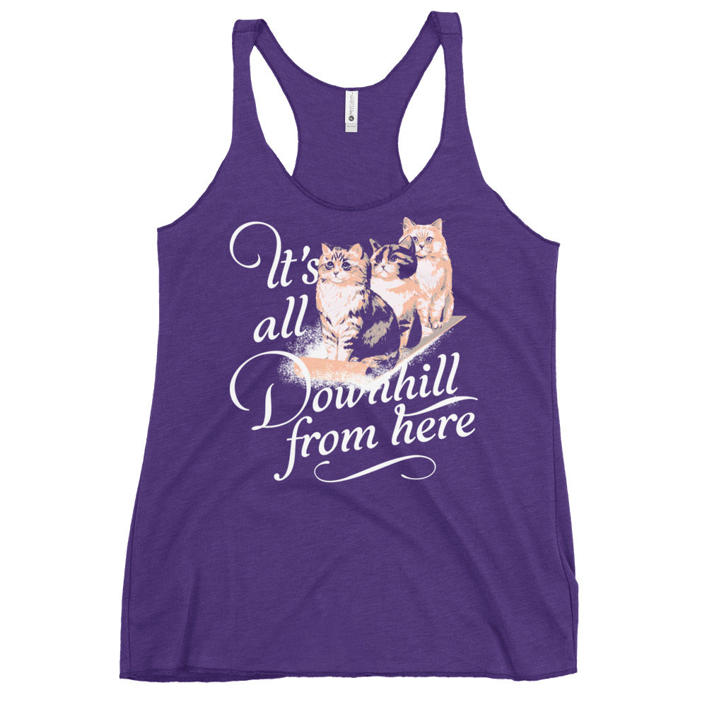 It's All Downhill From Here Women's Racerback Tank