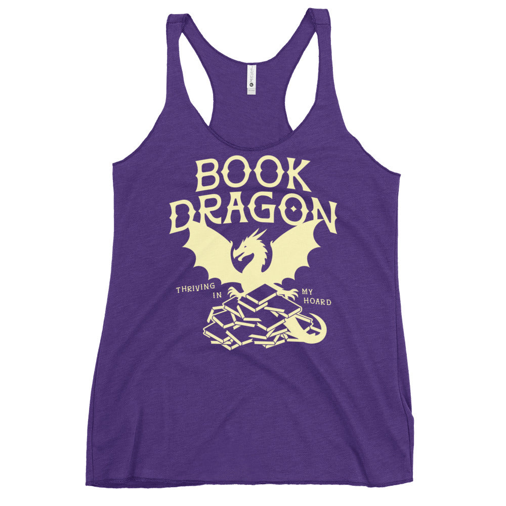Book Dragon Thriving In My Hoard Women's Racerback Tank