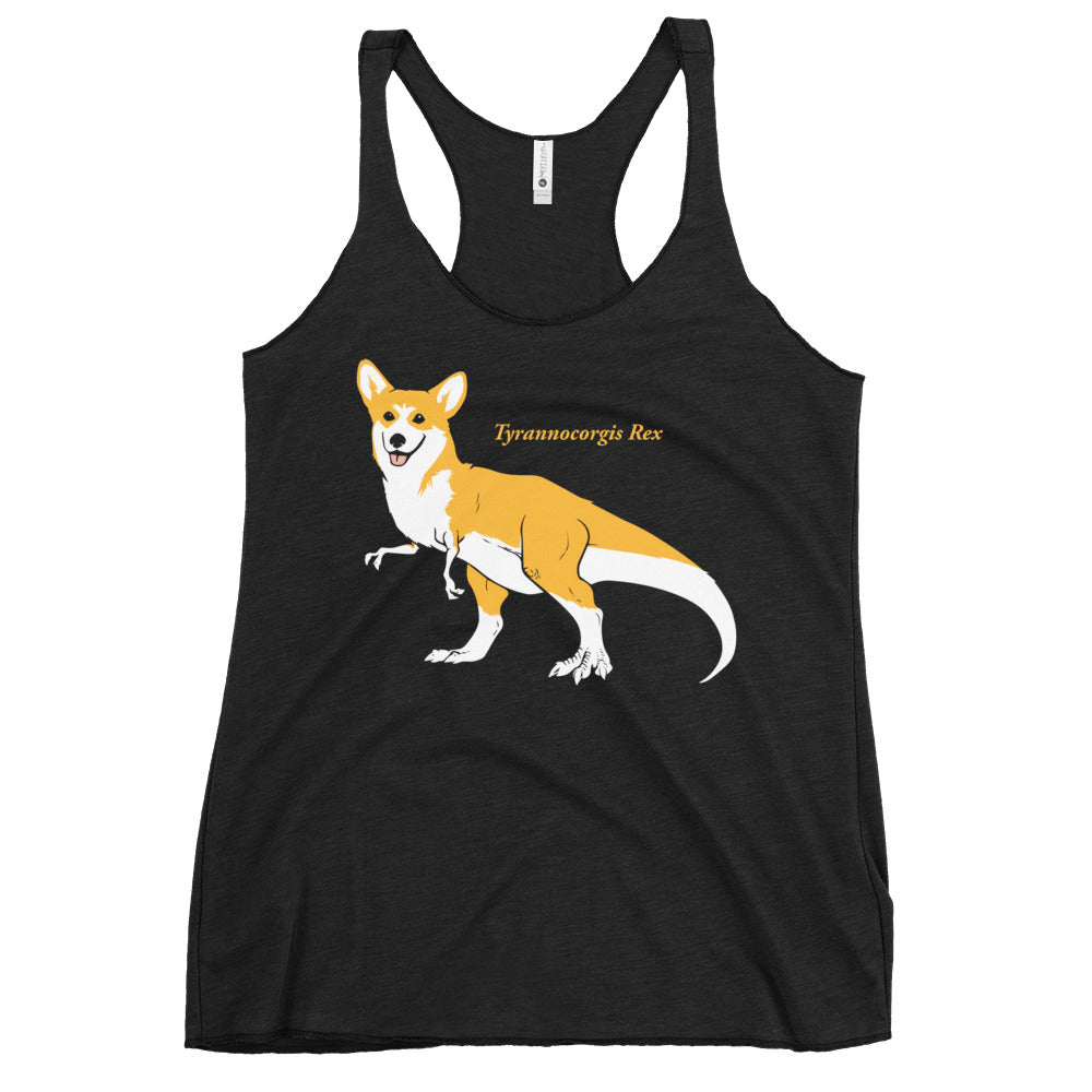 Tyrannocorgis Rex Women's Racerback Tank