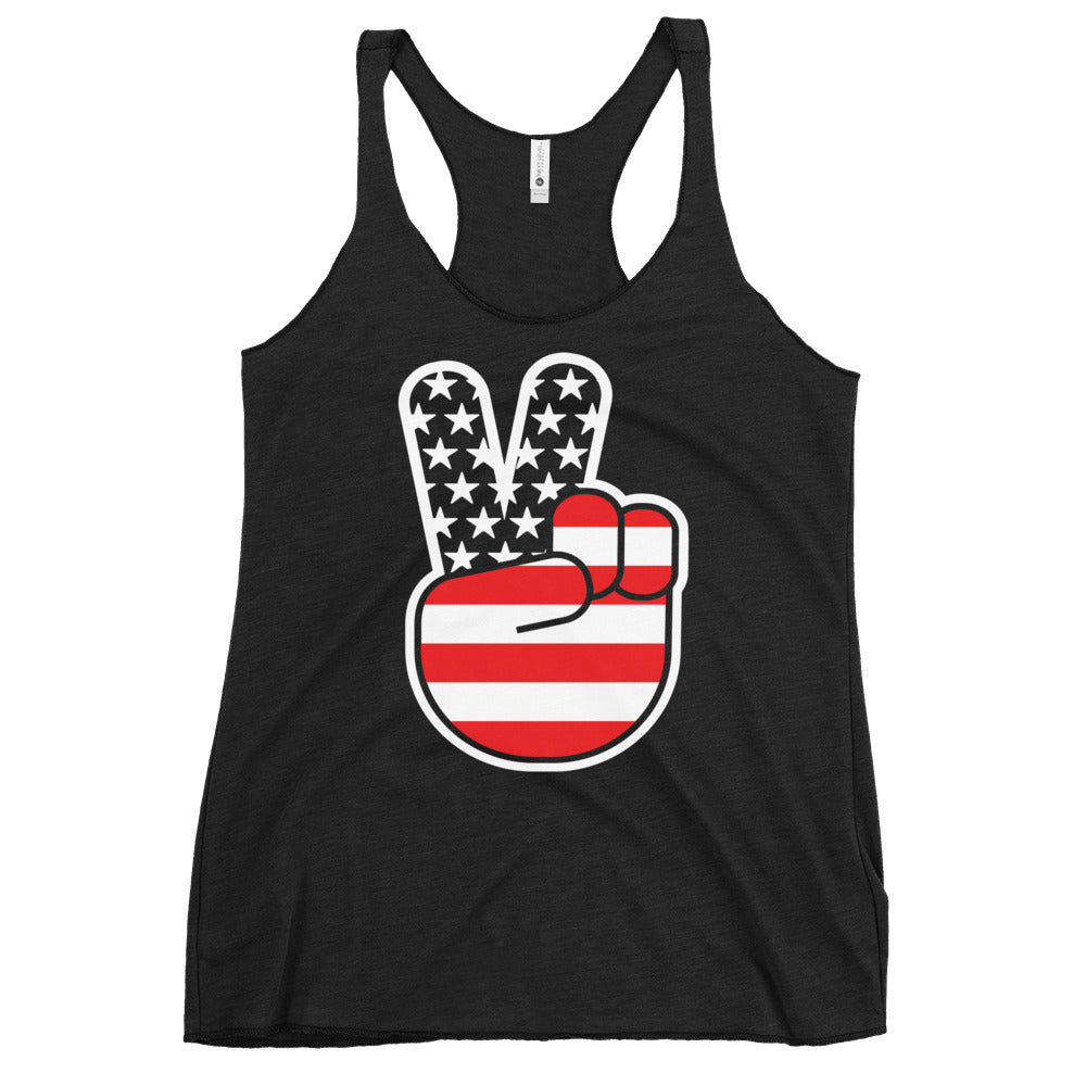 USA Peace Women's Racerback Tank