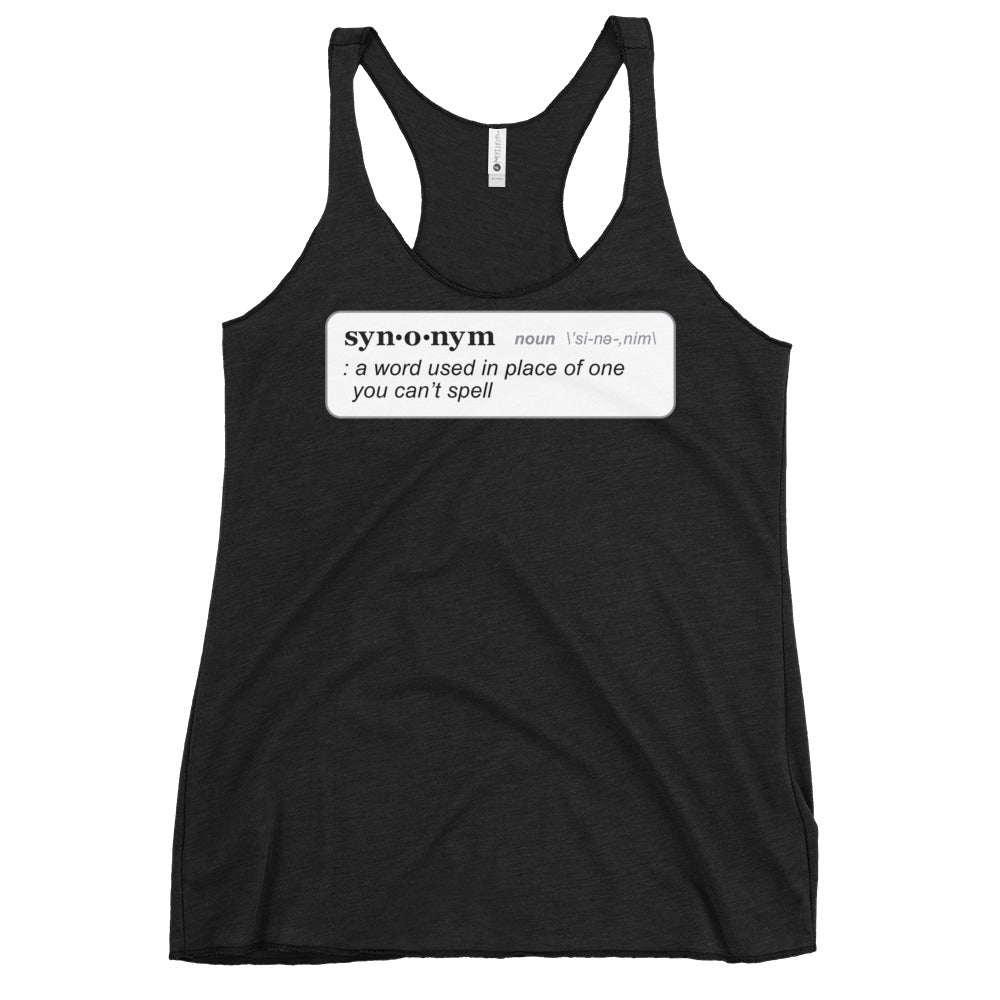 Synonym Definition Women's Racerback Tank