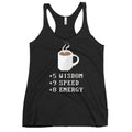 Coffee Plus To Stats Women's Racerback Tank