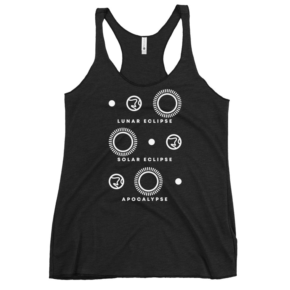 Lunar Eclipse Solar Eclipse Apocalypse Women's Racerback Tank