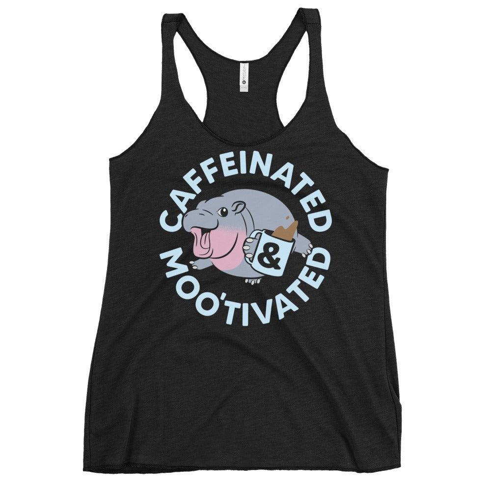 Caffeinated & Moo'tivated Women's Racerback Tank