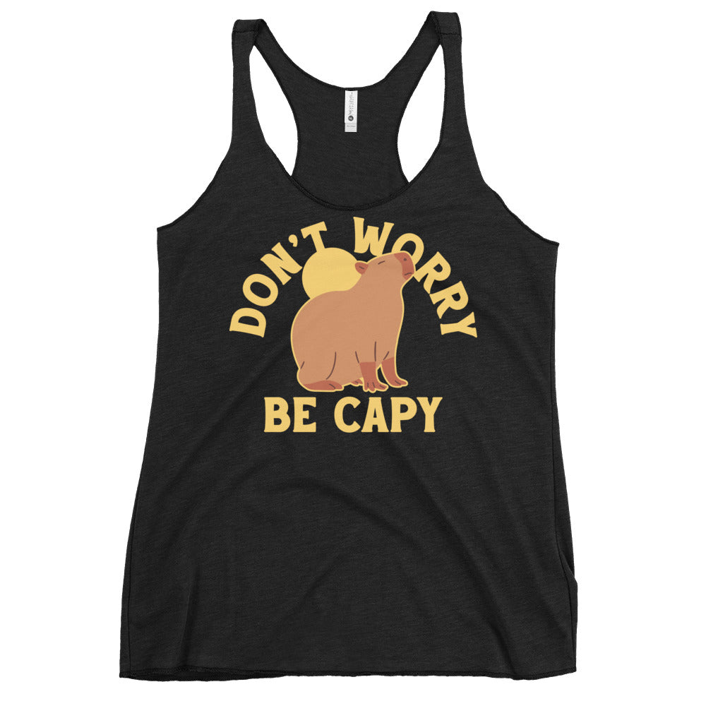 Don't Worry Be Capy Women's Racerback Tank