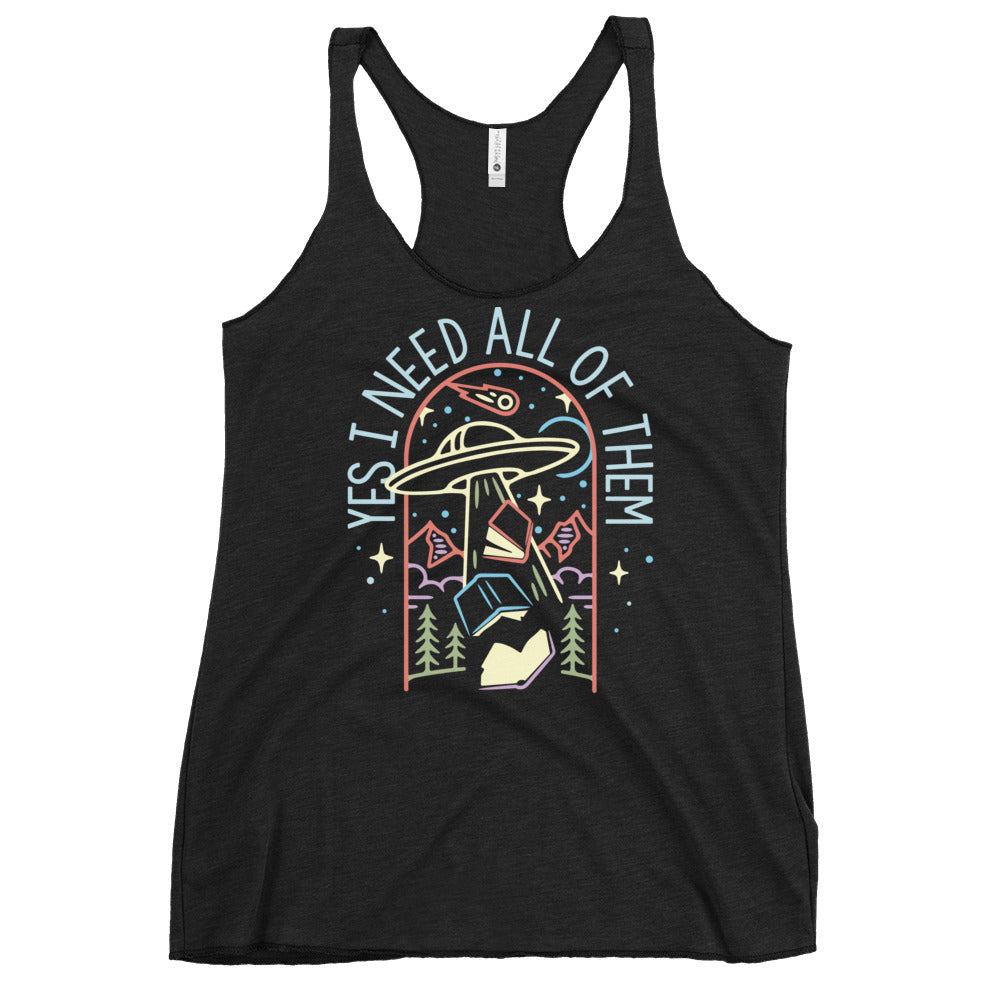 Yes I Need All Of Them Women's Racerback Tank