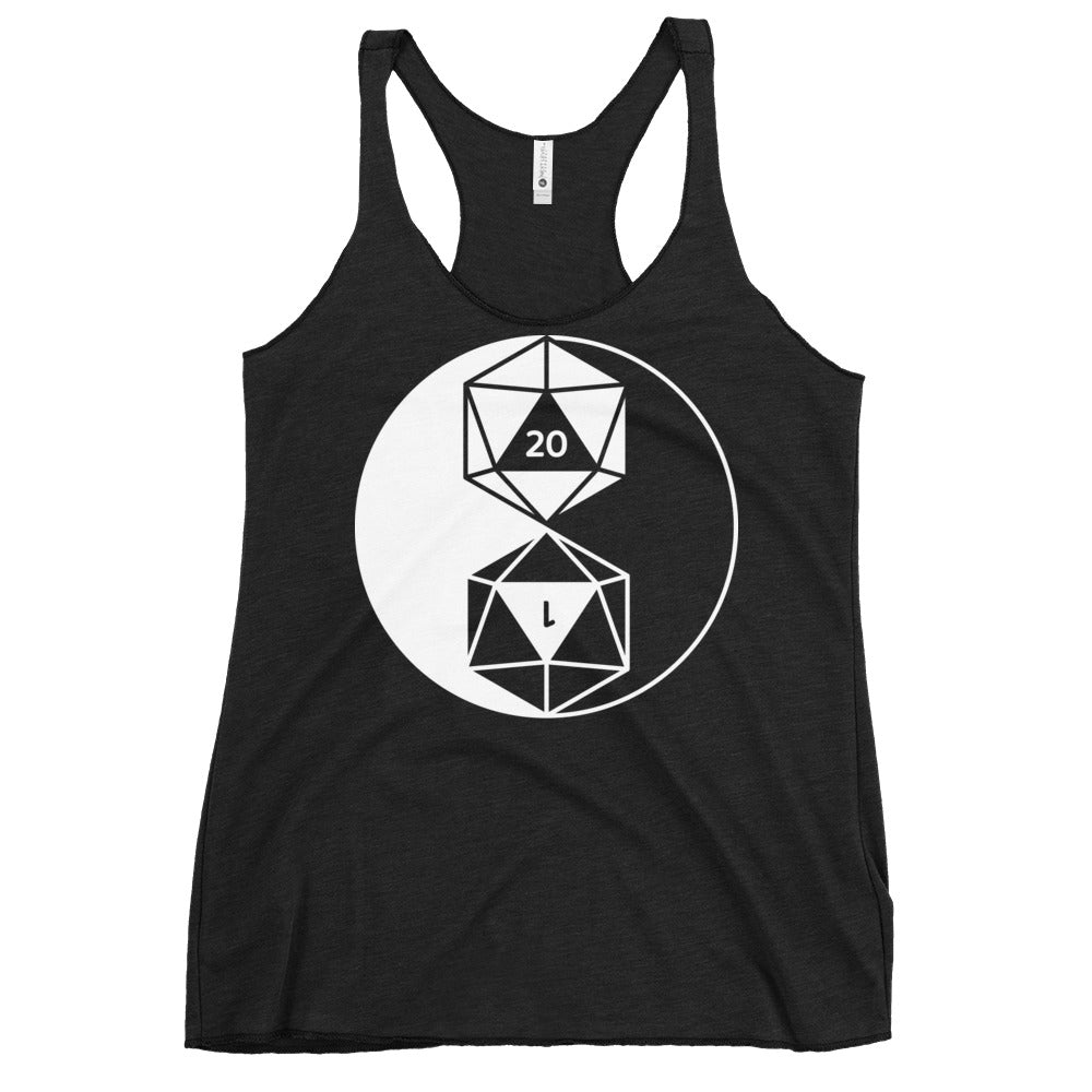 Dice Yin Yang Women's Racerback Tank