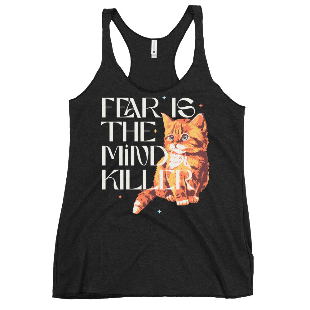 Fear Is The Mind Killer Cat Women's Racerback Tank