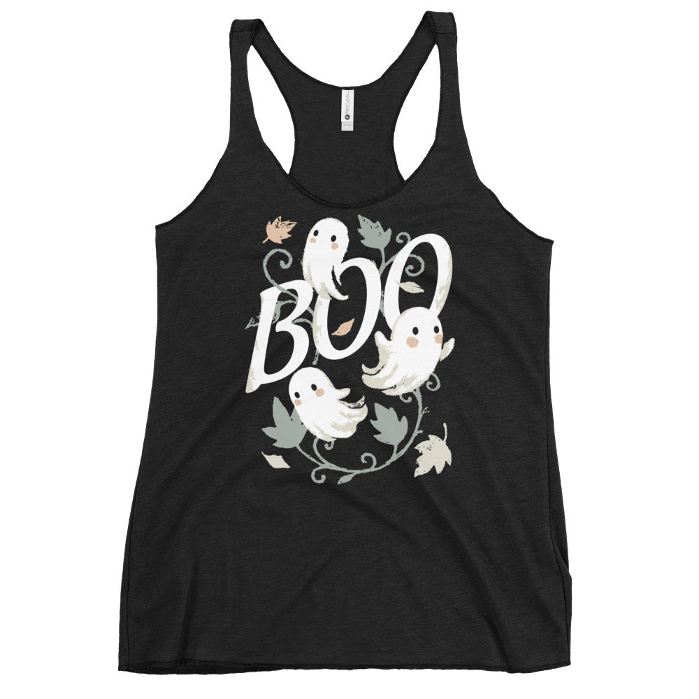 Boo Ghosts Women's Racerback Tank