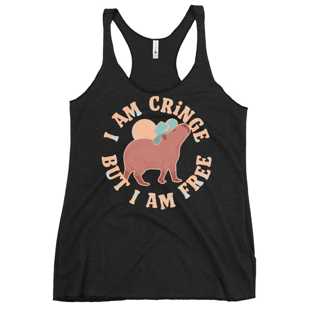 I Am Cringe But I Am Free Women's Racerback Tank