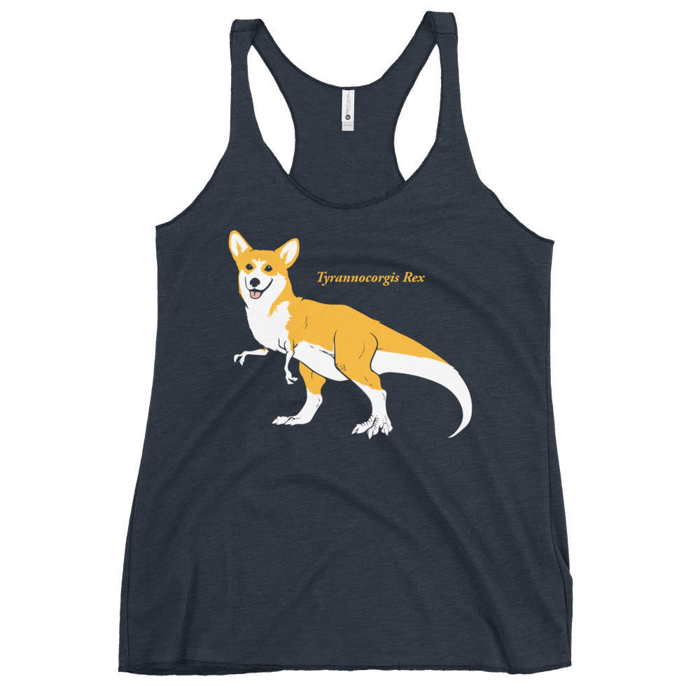Tyrannocorgis Rex Women's Racerback Tank