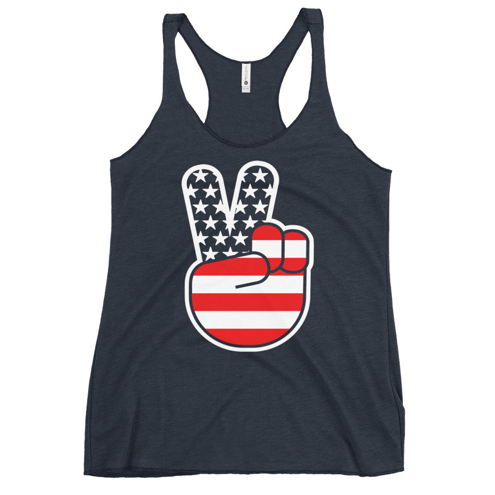 USA Peace Women's Racerback Tank