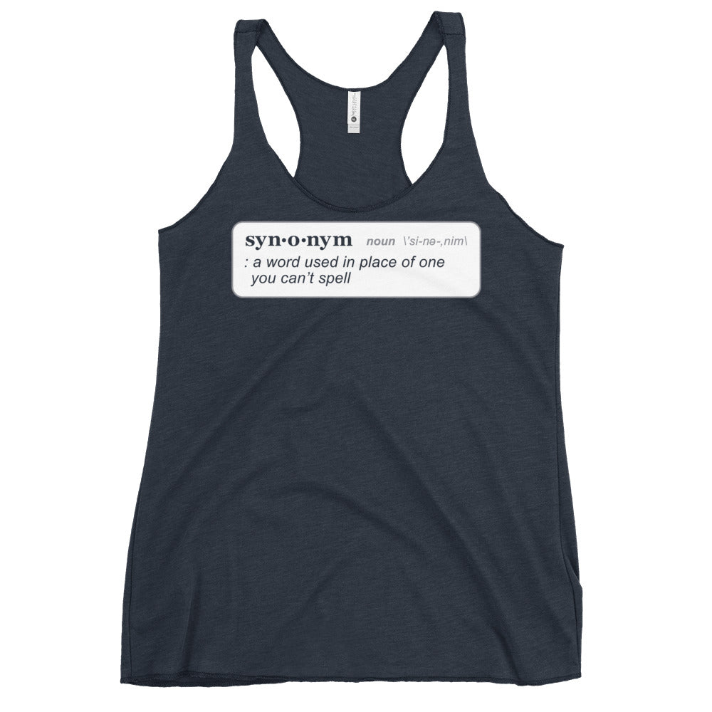 Synonym Definition Women's Racerback Tank