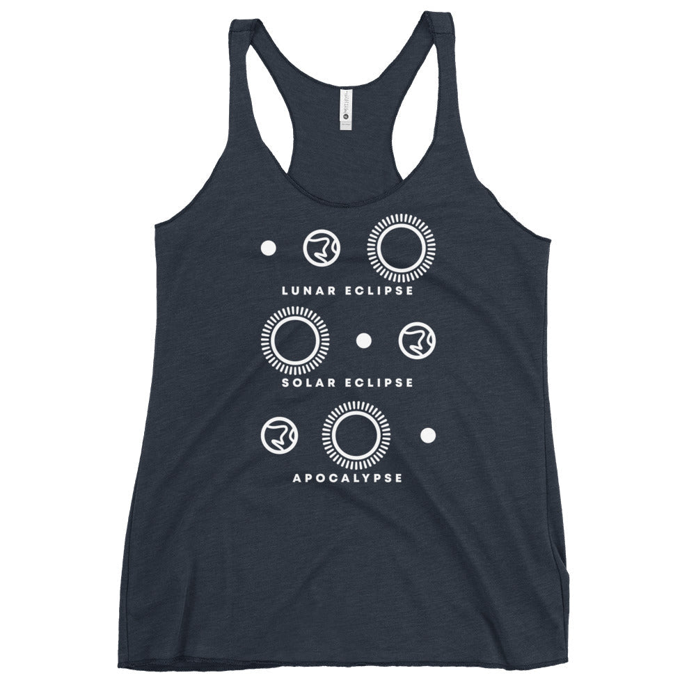 Lunar Eclipse Solar Eclipse Apocalypse Women's Racerback Tank