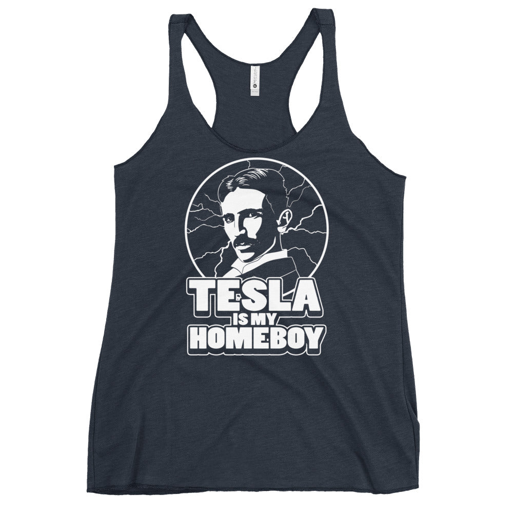 Tesla Is My Homeboy Women's Racerback Tank