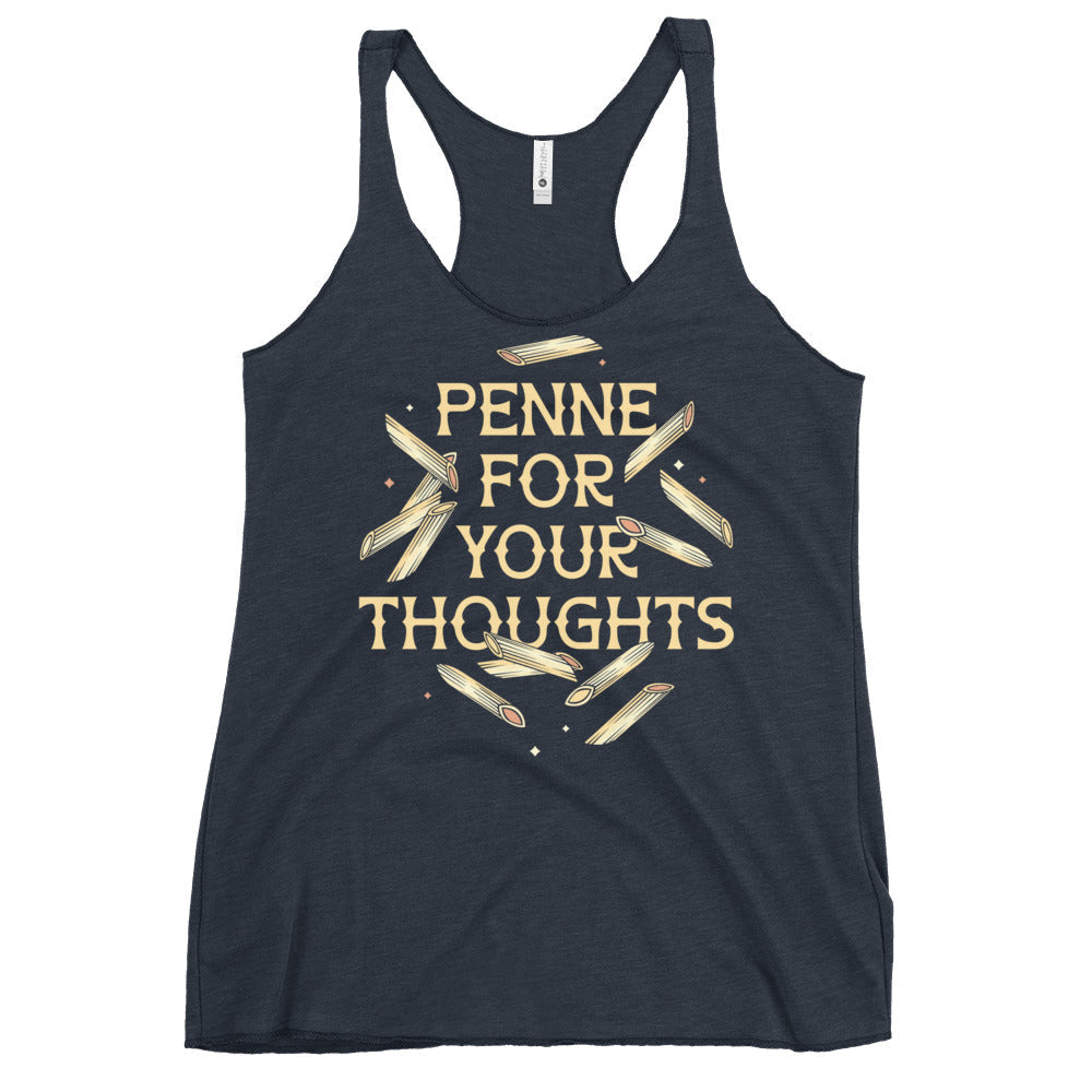 Penne For Your Thoughts Women's Racerback Tank