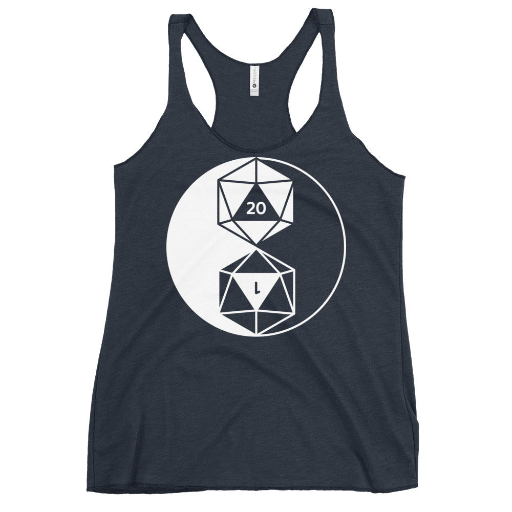 Dice Yin Yang Women's Racerback Tank