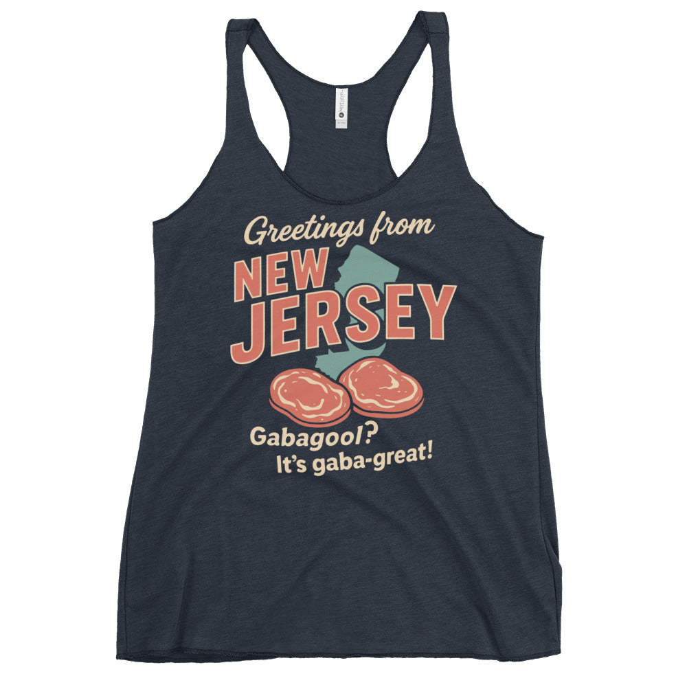 Greetings From New Jersey Women's Racerback Tank