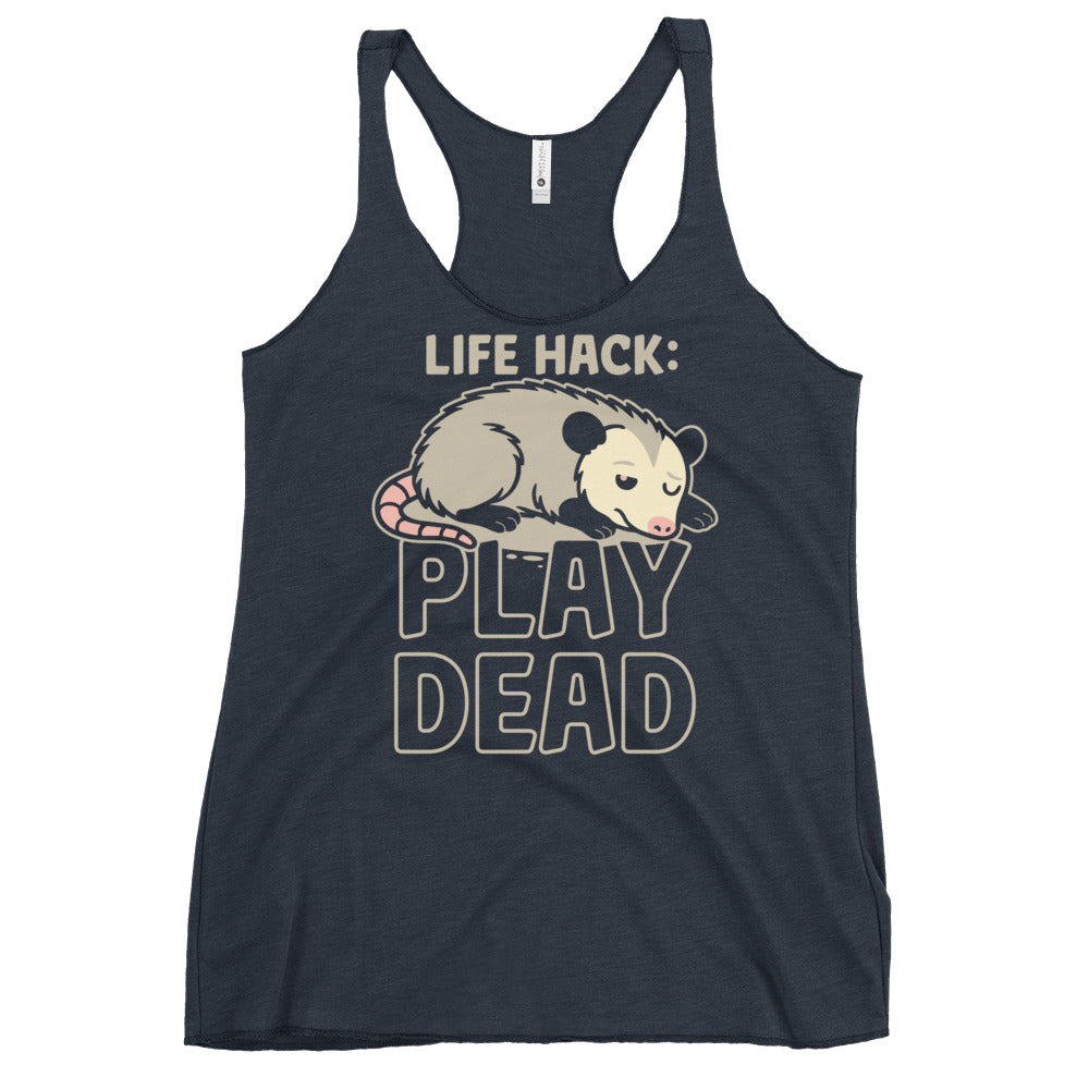 Life Hack Play Dead Women's Racerback Tank