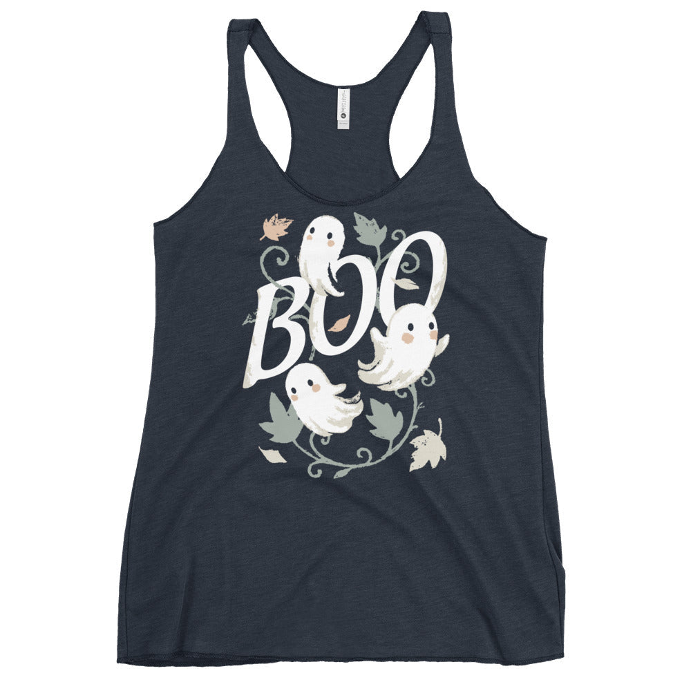 Boo Ghosts Women's Racerback Tank