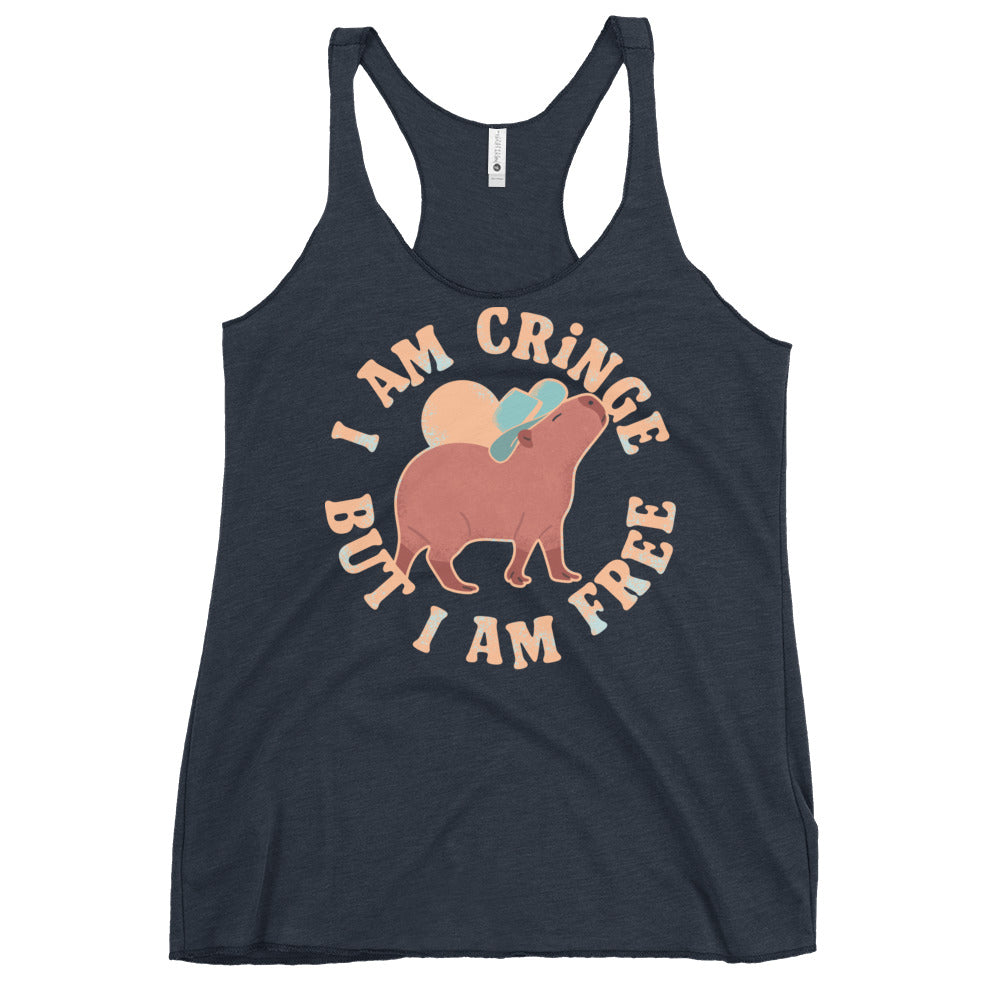 I Am Cringe But I Am Free Women's Racerback Tank