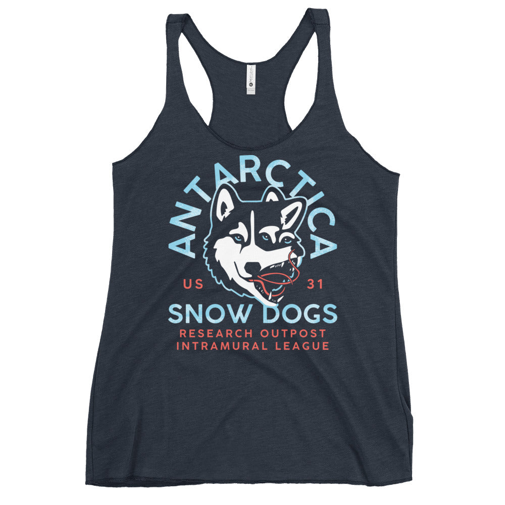 Antarctica Snow Dogs Women's Racerback Tank