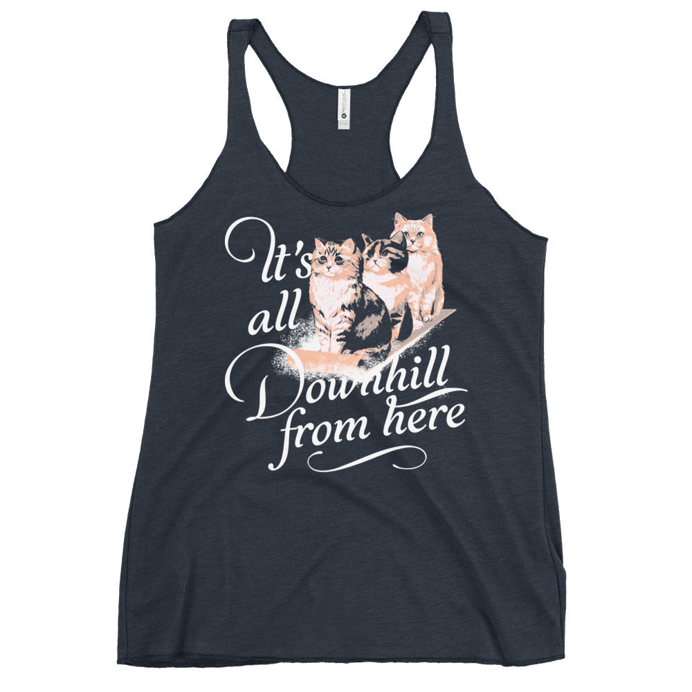 It's All Downhill From Here Women's Racerback Tank