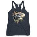 Please Chew Quieter Women's Racerback Tank