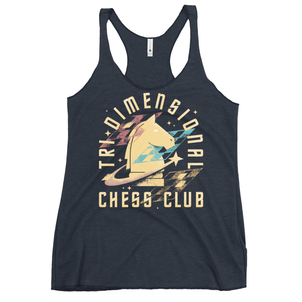 Tri-Dimensional Chess Club Women's Racerback Tank