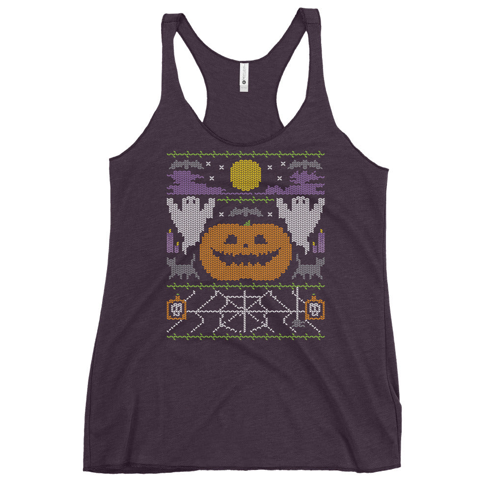Ugly Halloween Sweater Women's Racerback Tank