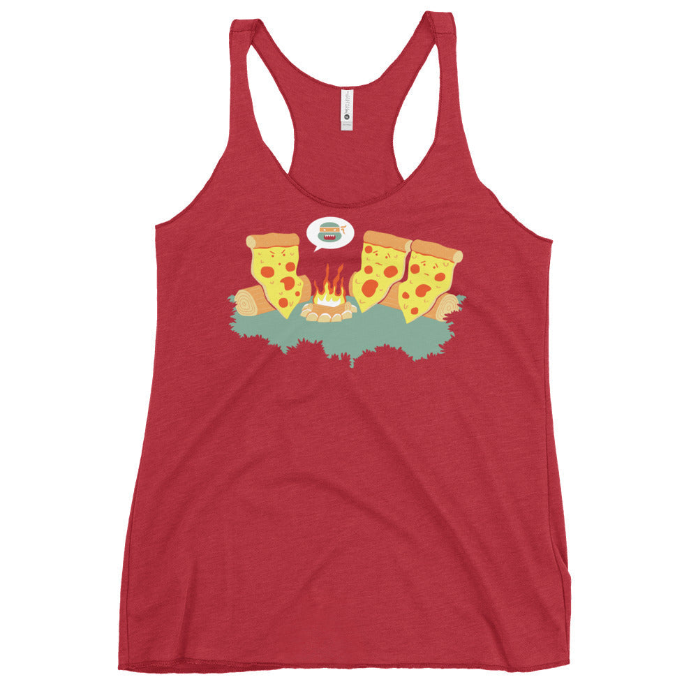Pizza Campfire Story Women's Racerback Tank