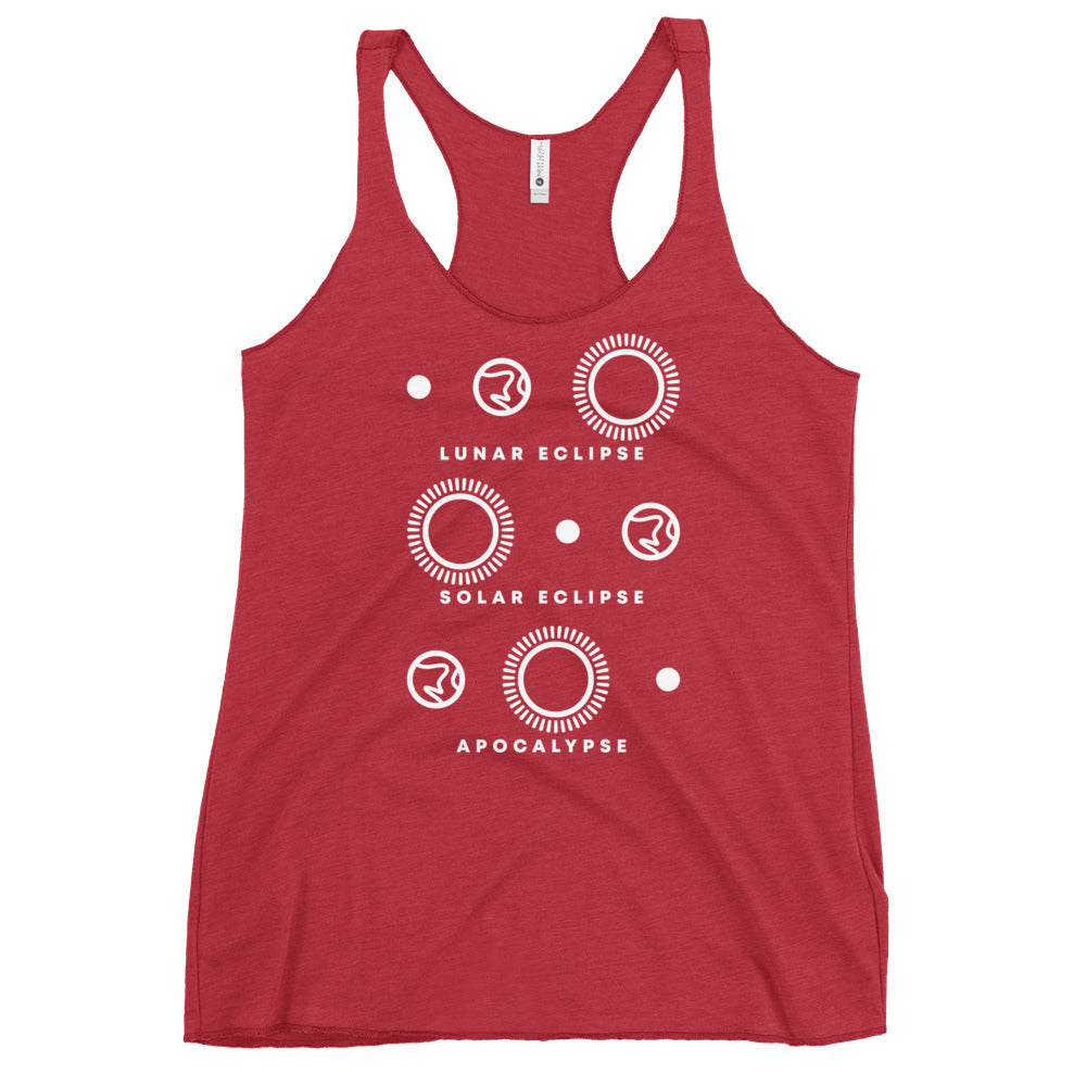 Lunar Eclipse Solar Eclipse Apocalypse Women's Racerback Tank