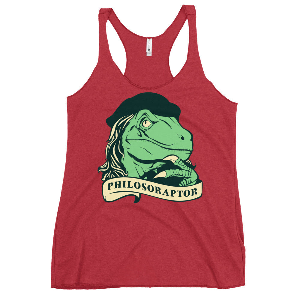 Philosoraptor Women's Racerback Tank
