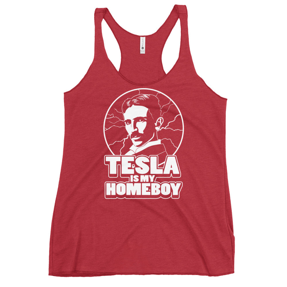 Tesla Is My Homeboy Women's Racerback Tank