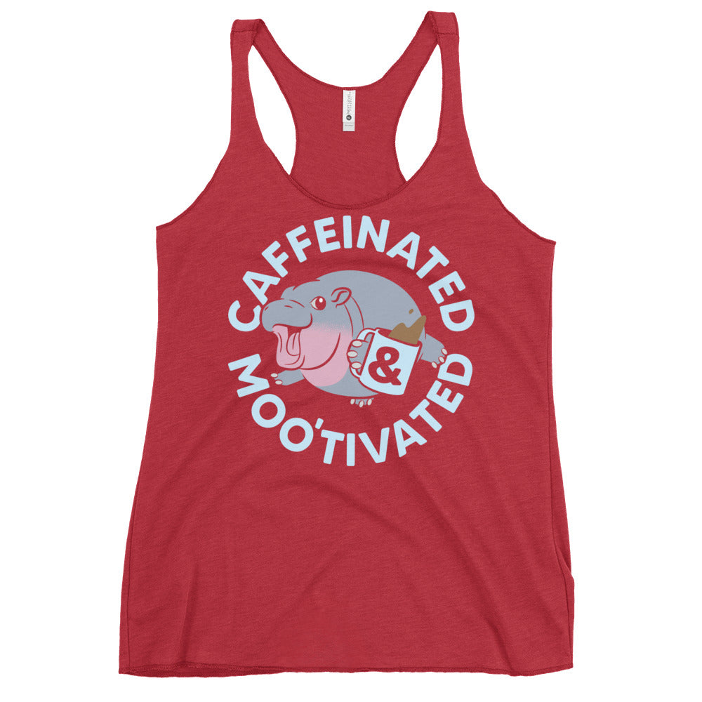 Caffeinated & Moo'tivated Women's Racerback Tank
