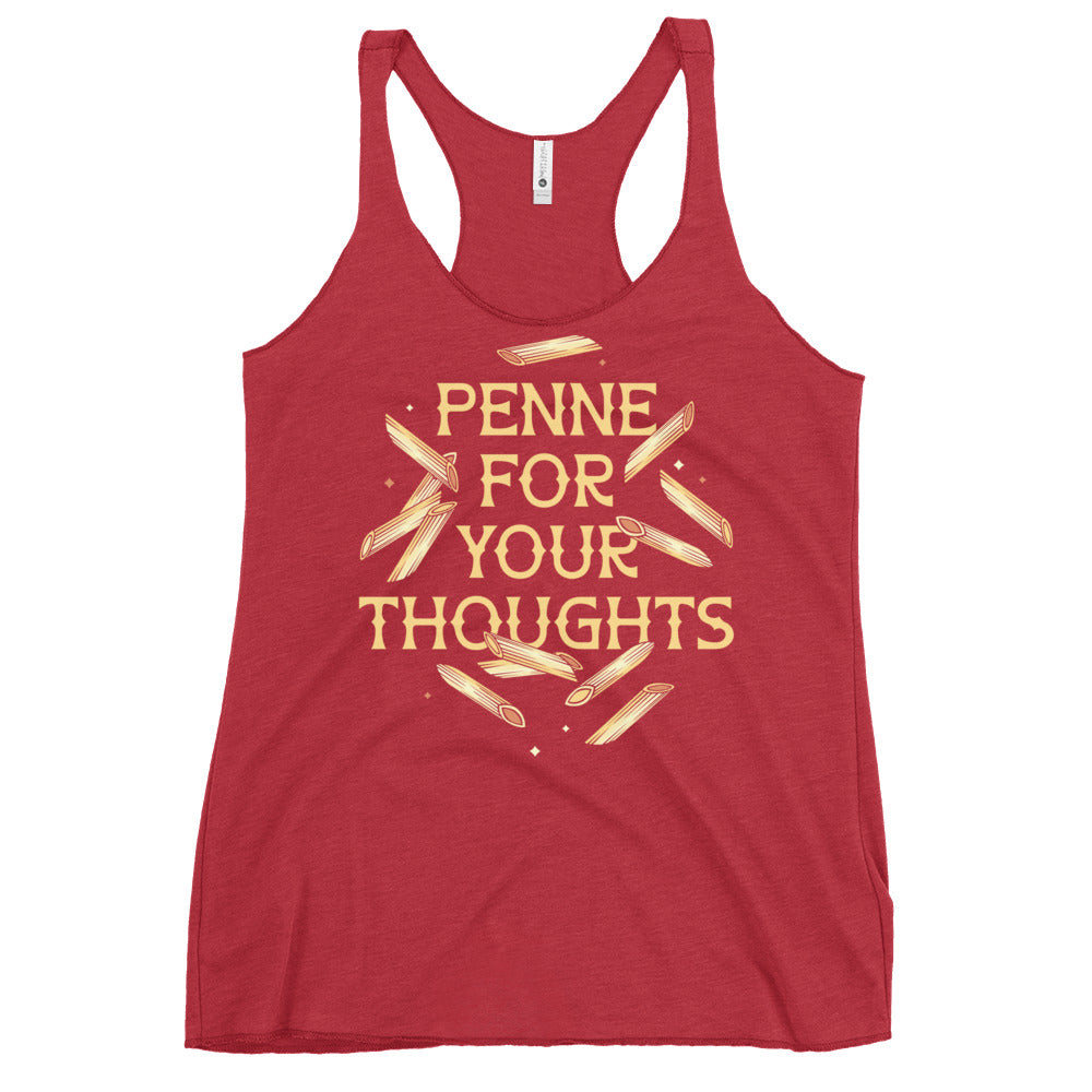 Penne For Your Thoughts Women's Racerback Tank