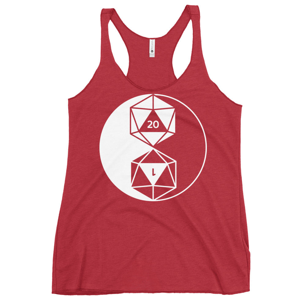 Dice Yin Yang Women's Racerback Tank