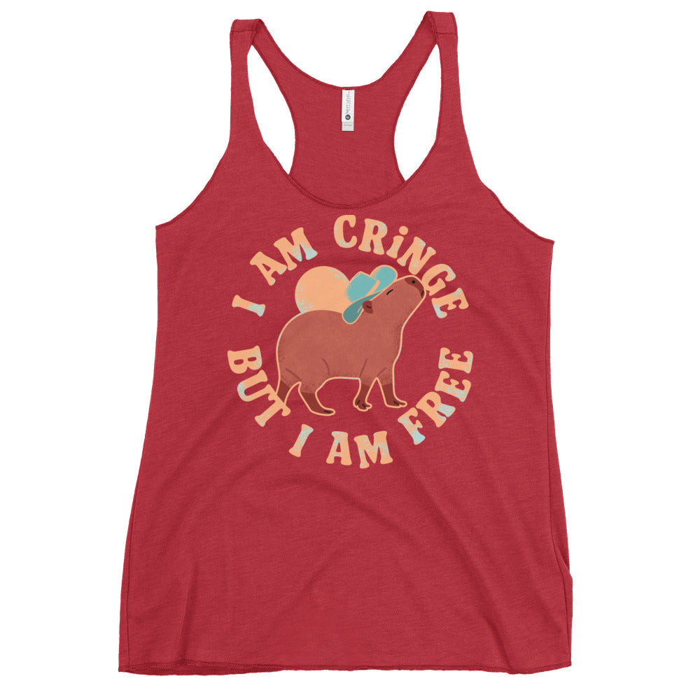 I Am Cringe But I Am Free Women's Racerback Tank
