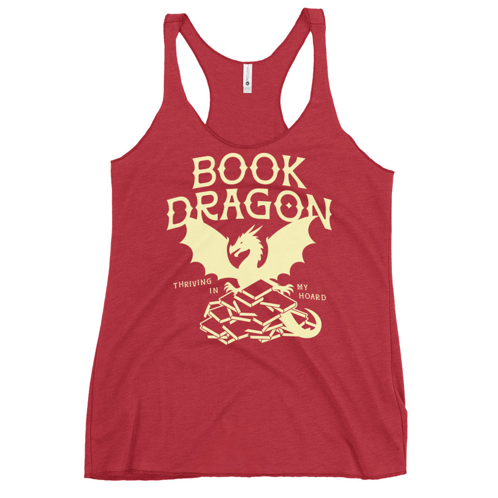 Book Dragon Thriving In My Hoard Women's Racerback Tank